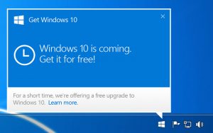 Windows 10 nag screen